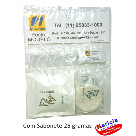 kit Banho Descartavel 1 - Sabonete 25 gr